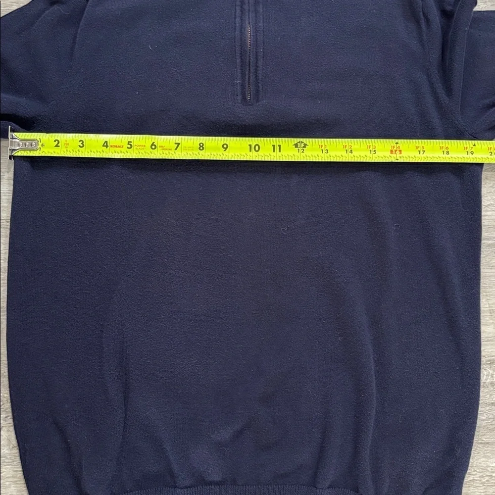 J.Crew Men’s Navy Mock Neck Quarter Zip Pullover | Size Small | 100% Cotton